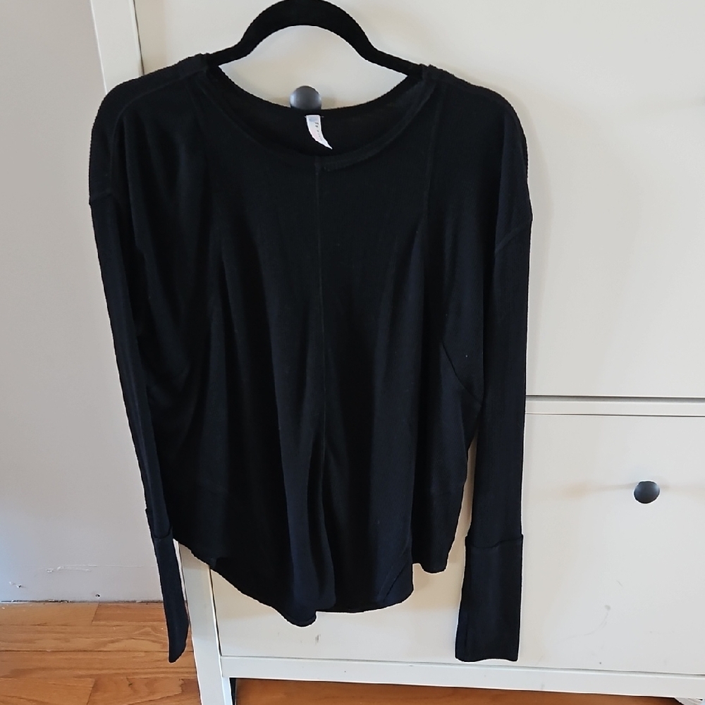 FP Movement by Free People Black Lay Up Long Sleeve Top Size Large